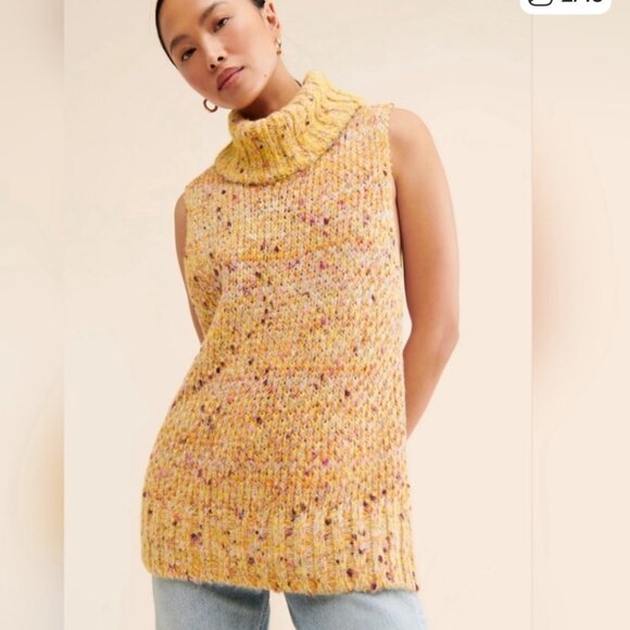 new FREE PEOPLE faye sleeveless sweater xs oversized!!! - Picture 2 of 3